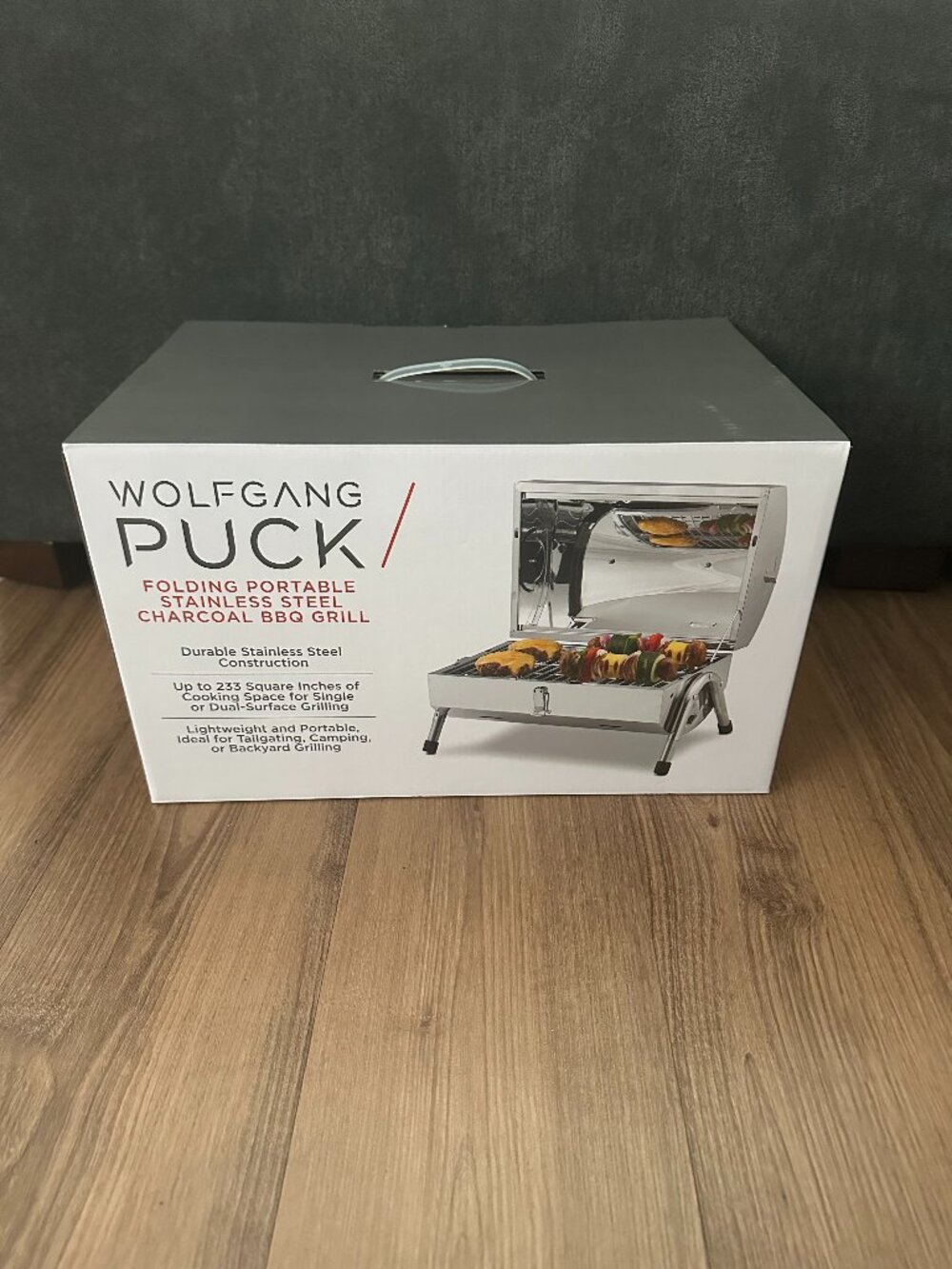 Wolfgang Puck Stainless Steel Portable Charcoal Grill